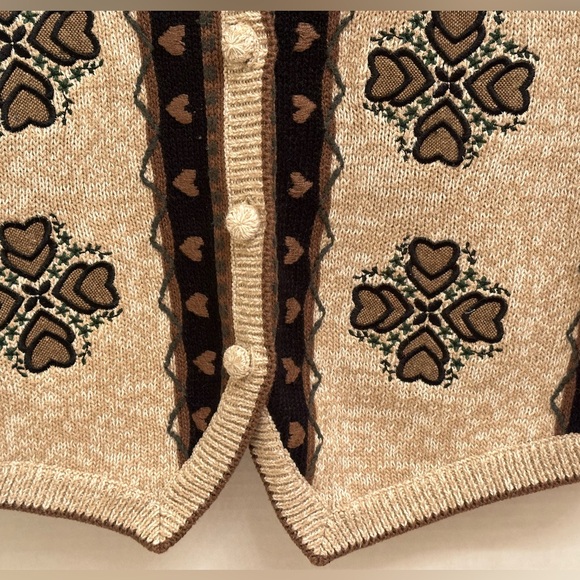 Christopher & Banks Embroidered Vintage Sweater Vest Size M - Picture 5 of 6